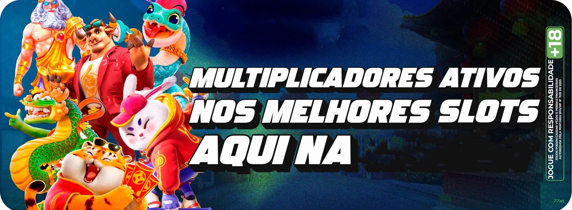 Imagem promocional dos jogos de lottery da 77at